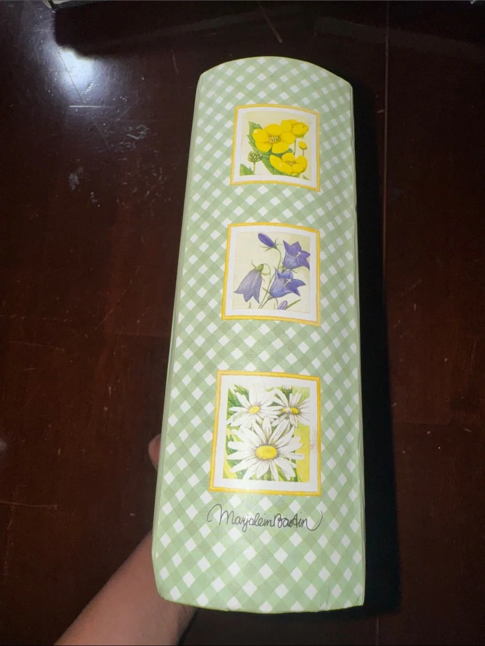 Hallmark Yellow Songbird Floral Notebook with Green Accents